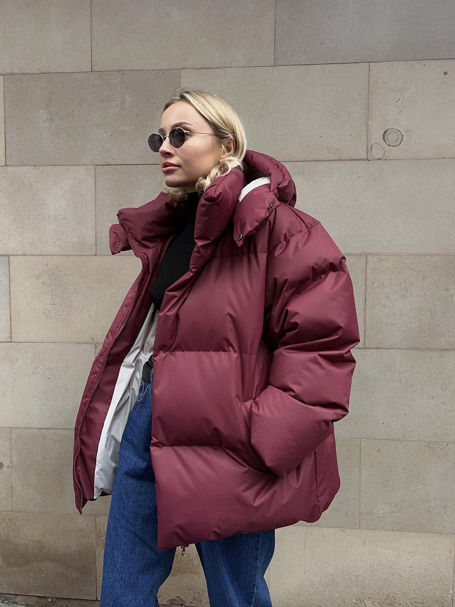 Nadia – Warme Oversize-Daunenjacke für Damen