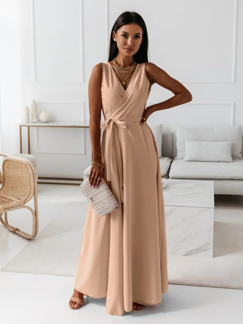 Karolina – Elegantes Wickel-Maxikleid für Damen