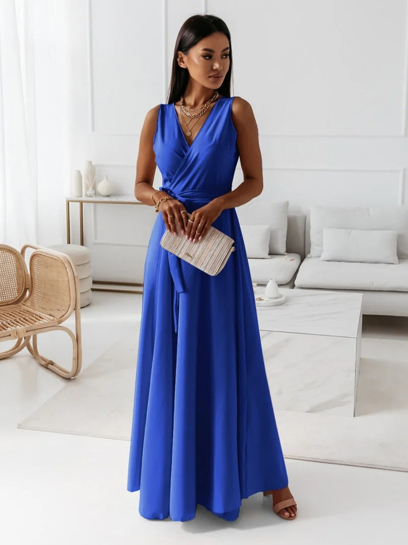 Karolina – Elegantes Wickel-Maxikleid für Damen